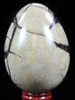 Septarian Dragon Egg Geode - Black Crystals #57343-2